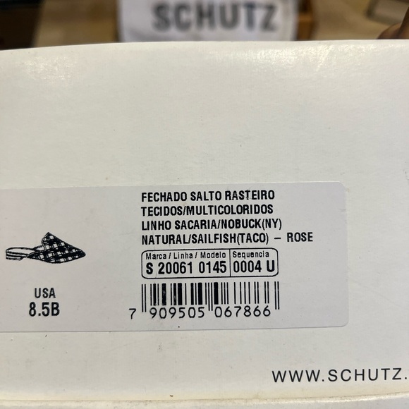 NIB Schultz Rose Nubuck and Fabric Mule - Picture 15 of 15